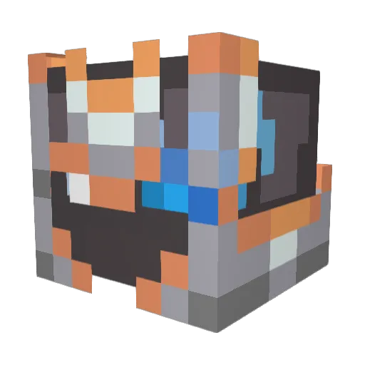 Biscurit Minecraft avatar head, 3D render