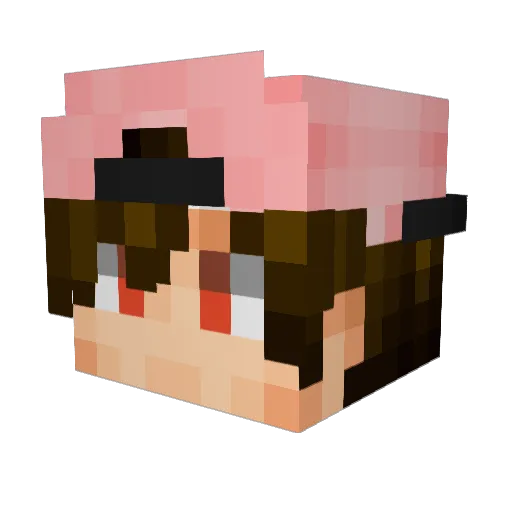 BiscutTiddie Minecraft avatar head, 3D render