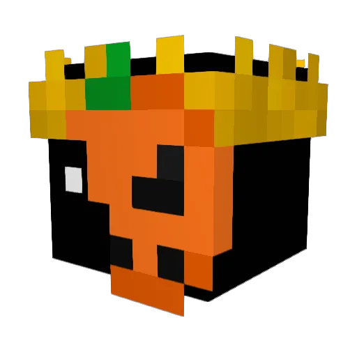 Bisect Minecraft avatar head, 3D render