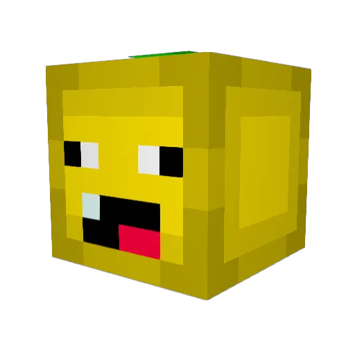 Biserno Minecraft avatar head, 3D render