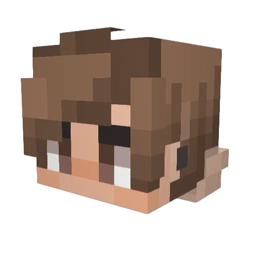 BisexualBaddie Minecraft avatar head, 3D render