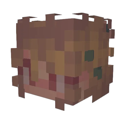 Bisgusting Minecraft avatar head, 3D render
