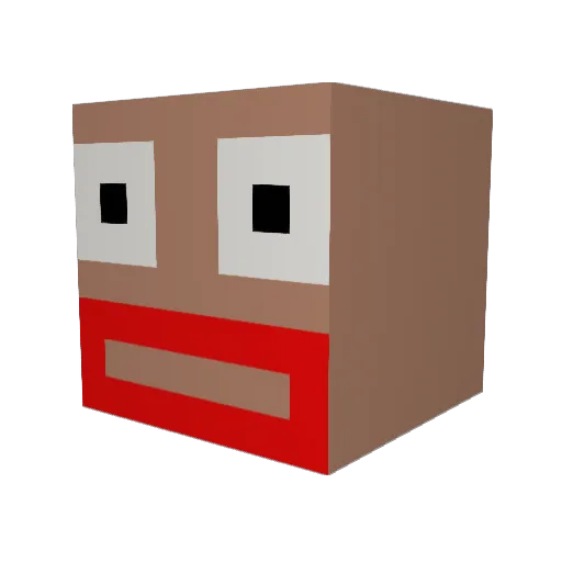 Bisharp1245 Minecraft avatar head, 3D render