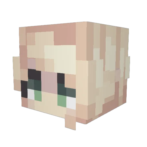 Bishh_Ima_COW Minecraft avatar head, 3D render