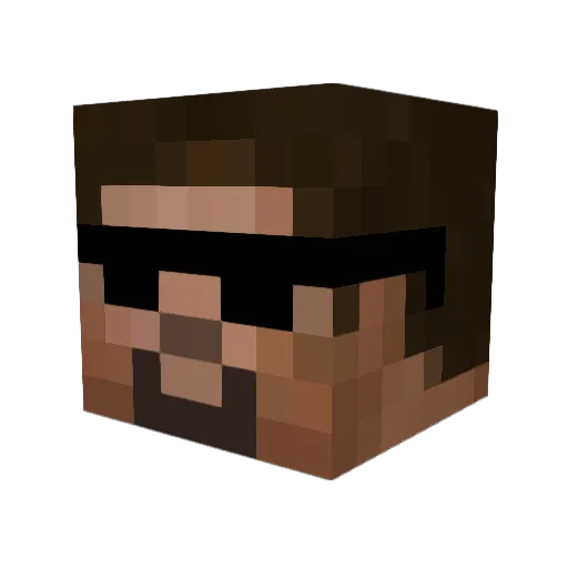 Bisho98 Minecraft avatar head, 3D render