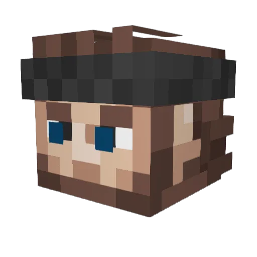 Bishop869 Minecraft avatar head, 3D render