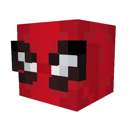 Bishuuve Minecraft avatar head, 3D render