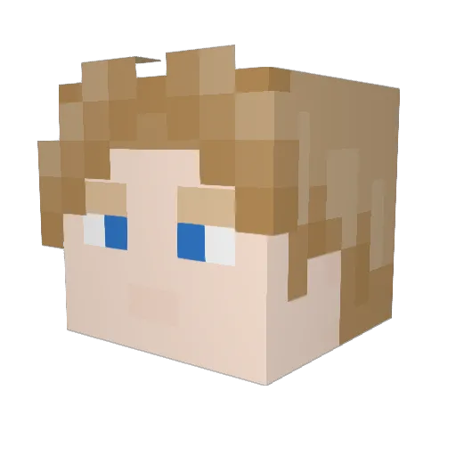Bisky Minecraft avatar head, 3D render
