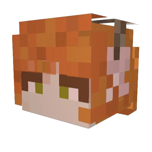 Bisl Minecraft avatar head, 3D render