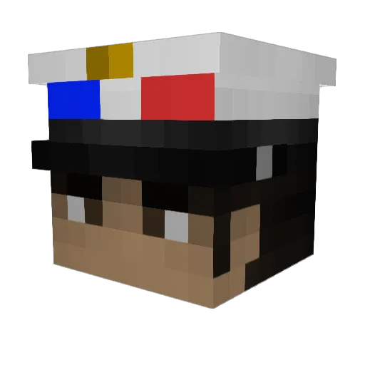 BisonF Minecraft avatar head, 3D render