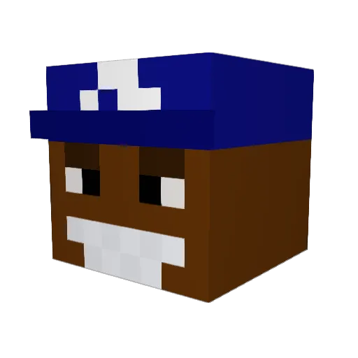 BisonHouse Minecraft avatar head, 3D render