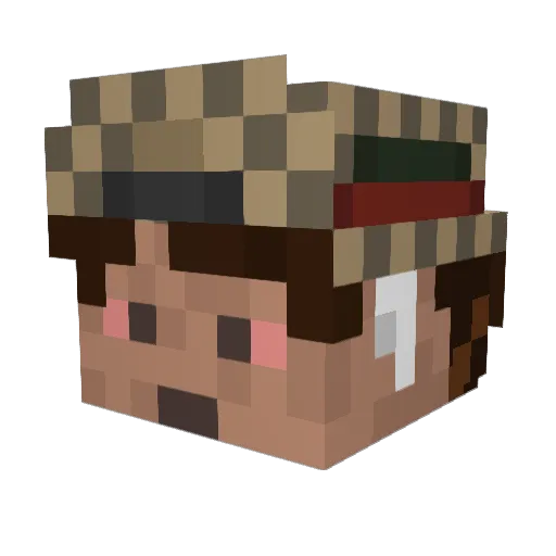 BisselObdschlos Minecraft avatar head, 3D render