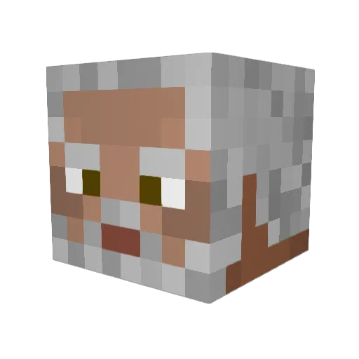 Bissmuth Minecraft avatar head, 3D render