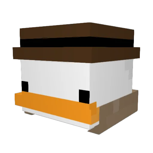 Bisson1 Minecraft avatar head, 3D render