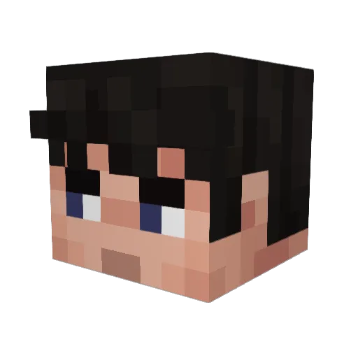 BistDuDeppert Minecraft avatar head, 3D render