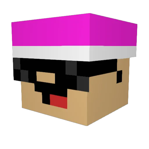 Bistedeppert Minecraft avatar head, 3D render