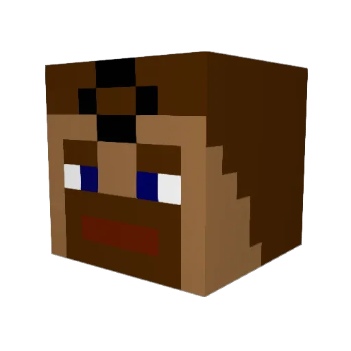 Bisto25 Minecraft avatar head, 3D render