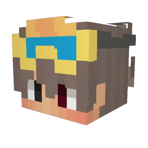 Bit9 Minecraft avatar head, 3D render
