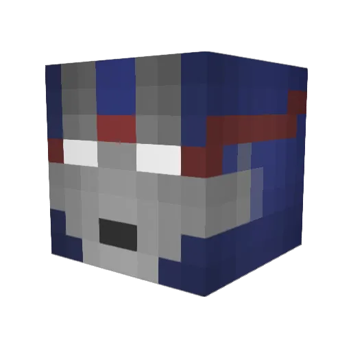 BitBox Minecraft avatar head, 3D render