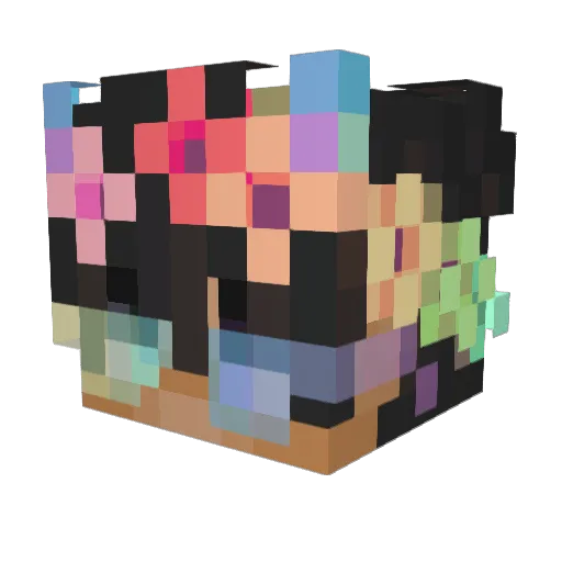 BitDev Minecraft avatar head, 3D render