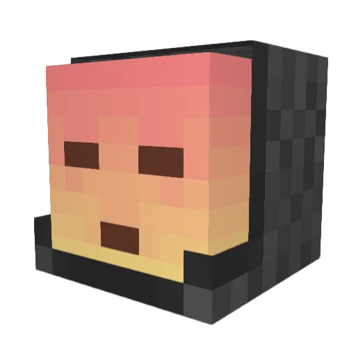 BitDisco Minecraft avatar head, 3D render