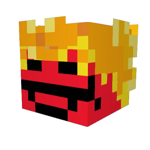 BitTheDust Minecraft avatar head, 3D render