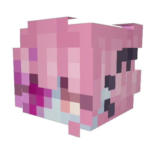 BitZombae Minecraft avatar head, 3D render