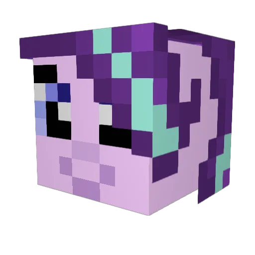 Bit_Kitsley Minecraft avatar head, 3D render