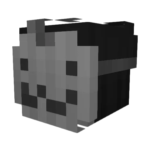 Bit_Torrent Minecraft avatar head, 3D render