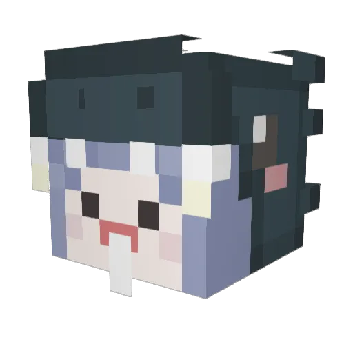 Bit_Type Minecraft avatar head, 3D render