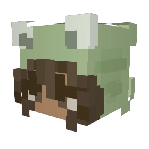BitaBaby Minecraft avatar head, 3D render
