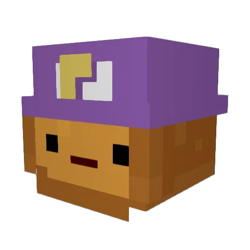 BitaBread Minecraft avatar head, 3D render