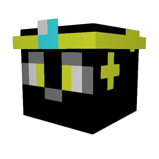 Bitbie Minecraft avatar head, 3D render