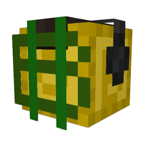 Bitconion Minecraft avatar head, 3D render