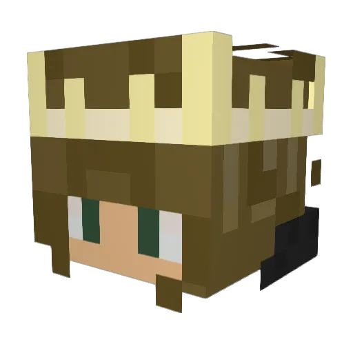 BitingCrocodile Minecraft avatar head, 3D render