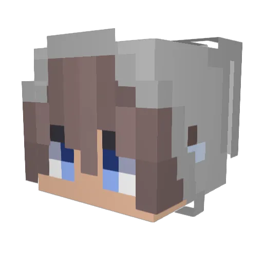 BitingRabbit Minecraft avatar head, 3D render
