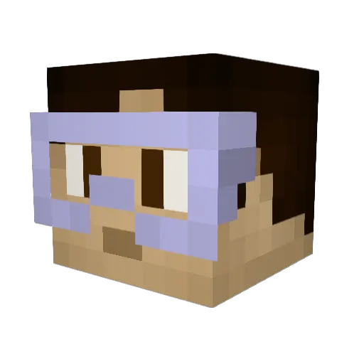 Bitjump Minecraft avatar head, 3D render