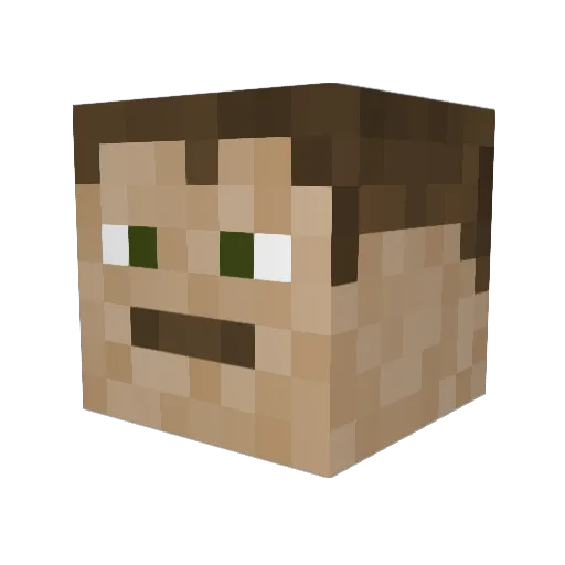 BitmapRGB Minecraft avatar head, 3D render