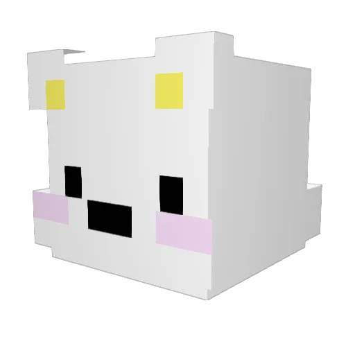 Bitnano Minecraft avatar head, 3D render