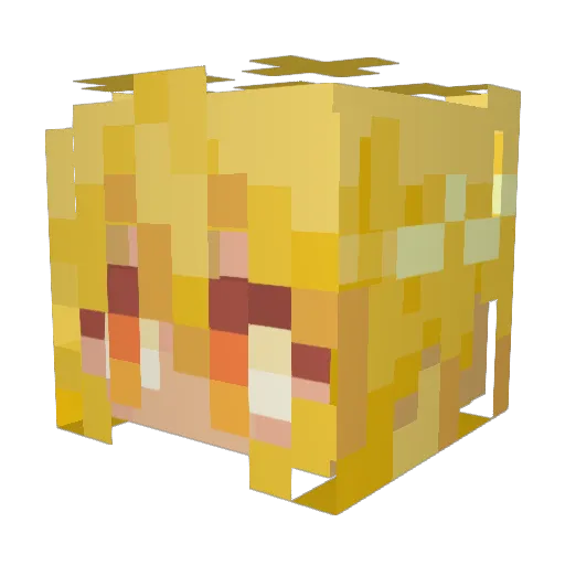 Bitooo_YT Minecraft avatar head, 3D render