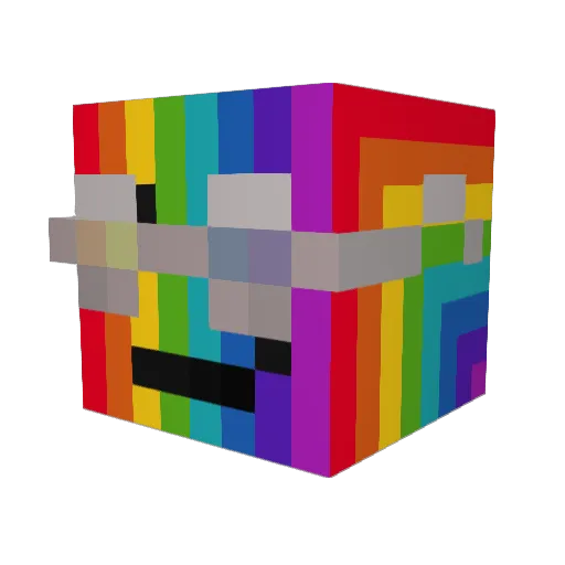 Bitpunny Minecraft avatar head, 3D render