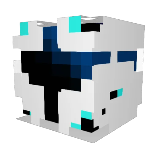 Bitron01 Minecraft avatar head, 3D render