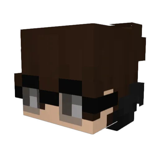 Bitroxx_ Minecraft avatar head, 3D render