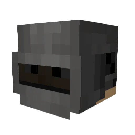 Bitrux2 Minecraft avatar head, 3D render