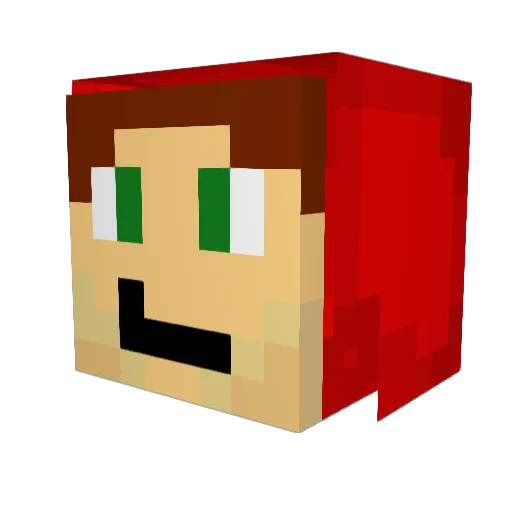 Bitshop1 Minecraft avatar head, 3D render
