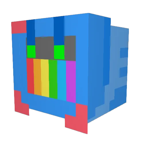 BitterSad Minecraft avatar head, 3D render