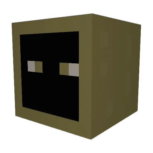 Bitterer Minecraft avatar head, 3D render