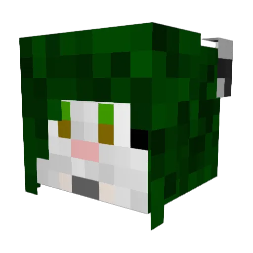 BittyByte Minecraft avatar head, 3D render