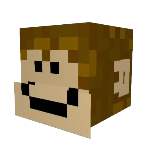 Bittyoso2020 Minecraft avatar head, 3D render