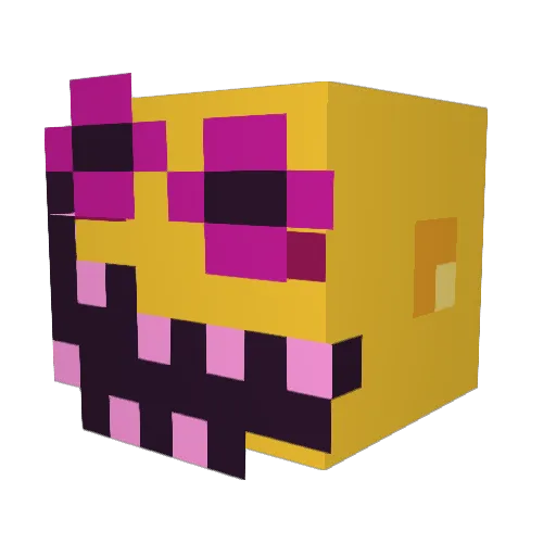 Bittytheone12 Minecraft avatar head, 3D render